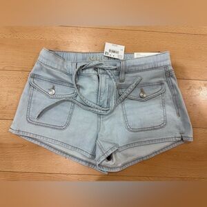 NWT American Eagle dreamy drape stretch denim shortie size 0